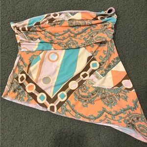 Urban Outfitters Multicolor Boho Asymmetrical Mini Skirt